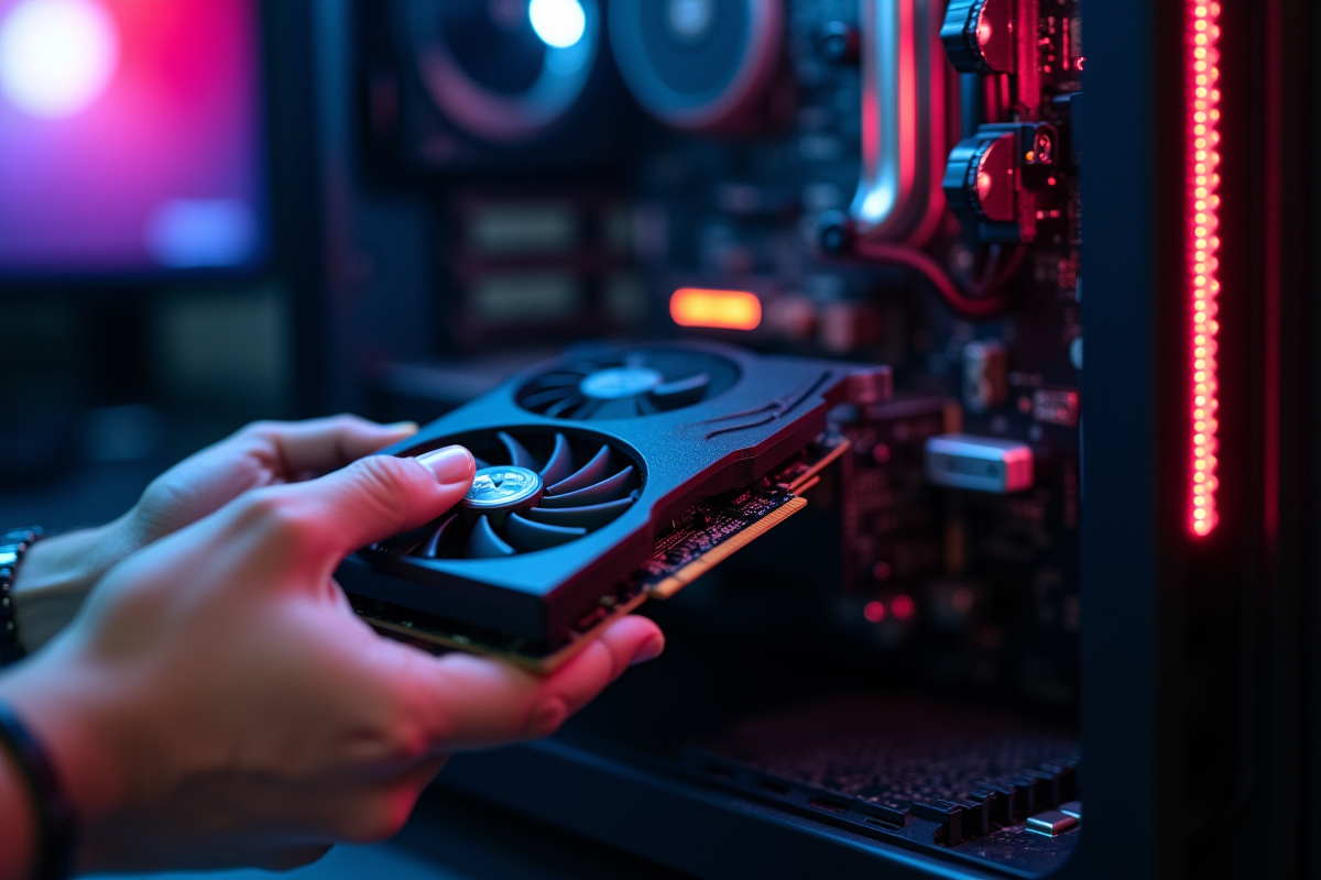 Installation précise d une carte graphique dans un PC