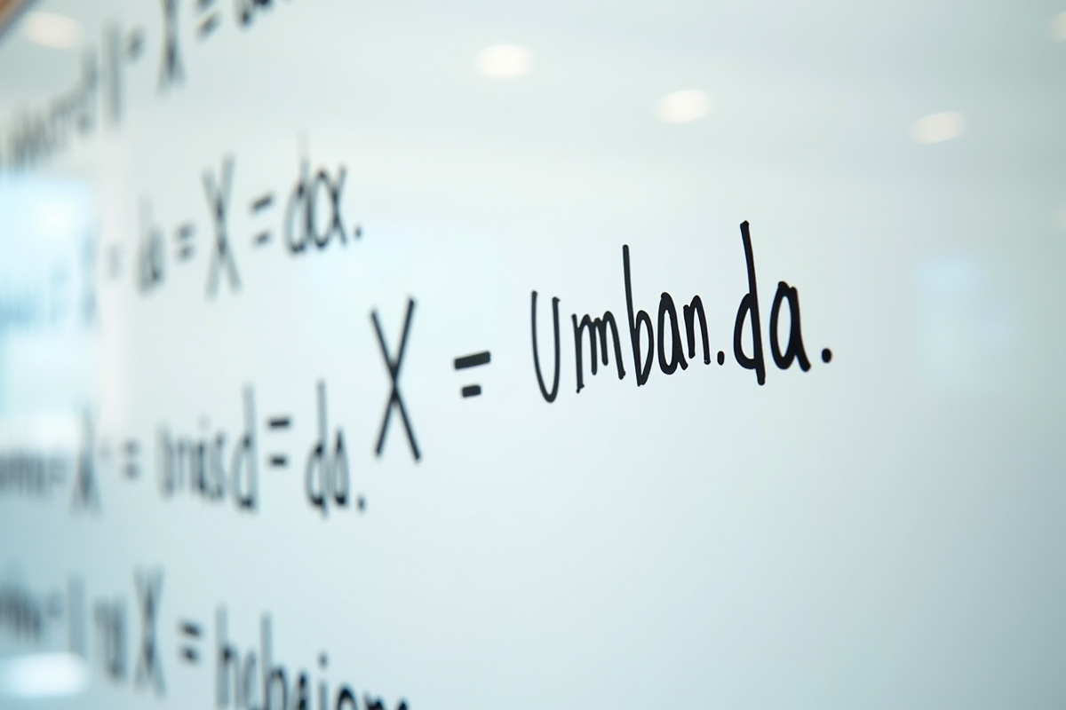 Tableau blanc avec expressions lambda et symboles de programmation